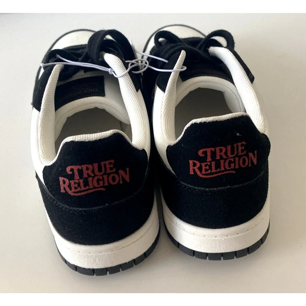 NWT True Religion TR JAY PBS Sneaker Men Black White Lace Up Low Top 8